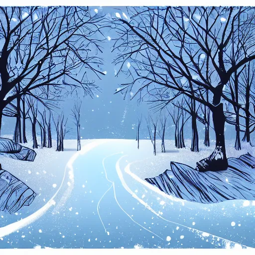 Image similar to winter illustration style