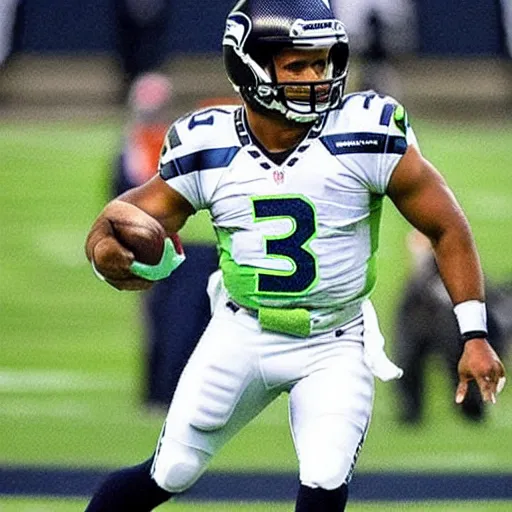 Image similar to russell wilson as a turtle