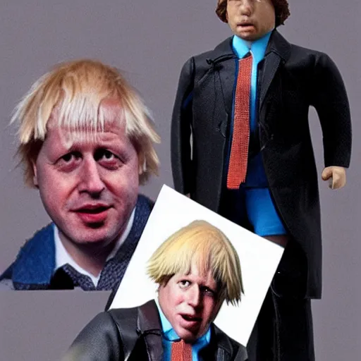 Image similar to Boris johnson as a 1980s style Kenner action figure