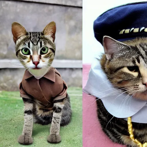 Image similar to cat dressed like british ww 2 soldier