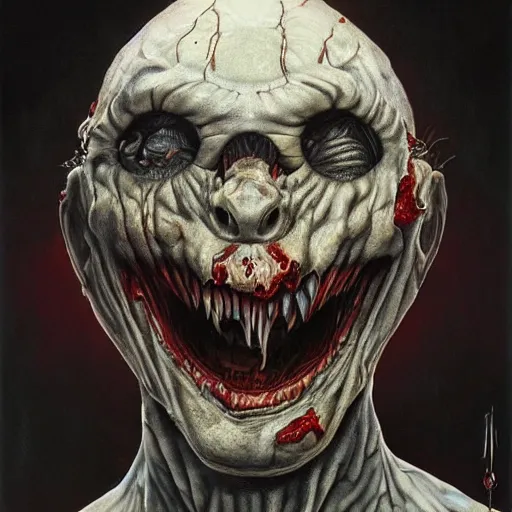 Image similar to a portrait of a zombie with its mouth and eyes sewn shut, by antonio j. manzanedo, giger, alex grey, android jones, wayne barlowe, trending on artstation