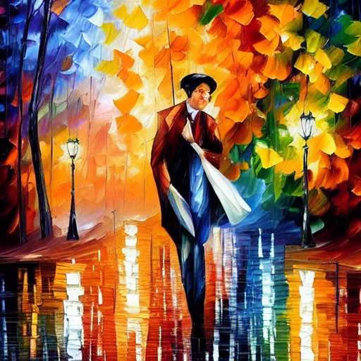 Image similar to a character by Leonid Afremov