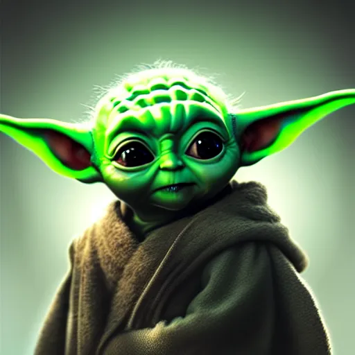 Prompt: baby yoda as batman, award winning creature portrait photography, extremely detailed, artstation, 8 k, sensual lighting, incredible art, wlop, artgerm