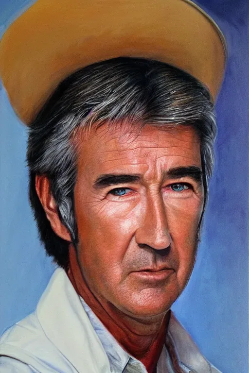 Prompt: hyper realistic painting of randy mantooth, vivid colours, highly detailed, wall eyed