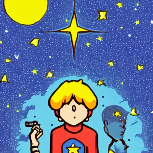 Prompt: a starman from earthbound