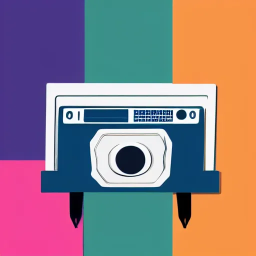 Image similar to Mega logo for a web radio online Company, minimalist, soft color scheme