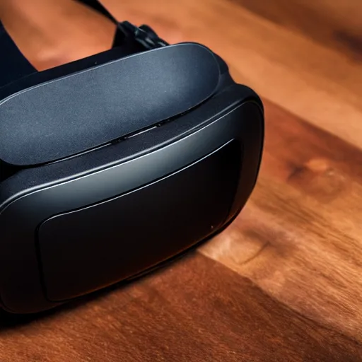 Image similar to vr headset designed by Apple tech, product photography