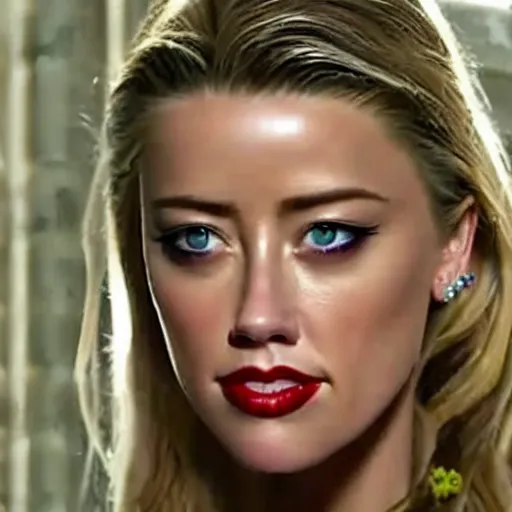 Image similar to gourd shaped like the face of amber heard hybrid intercross mix as a gourd