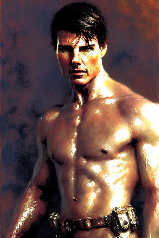 Prompt: tom cruise, painting by gaston bussiere, craig mullins, j. c. leyendecker, yoji shinkawa