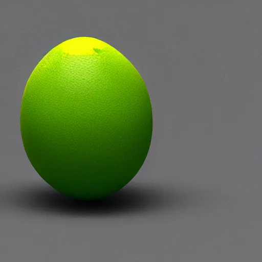 Image similar to a high quality render of a low poly lemon,