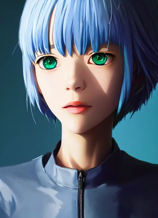 Prompt: highly detailed portrait of rei ayanami from neon evangelion, studio ghibli, stephen bliss, unreal engine, loish, rhads, makoto shinkai and lois van baarle, ilya kuvshinov, rossdraws, tom bagshaw, global illumination, radiant light, detailed and intricate environment