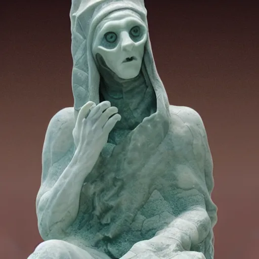 Image similar to illithid, eldritch, ancient marble statue, underwater photography