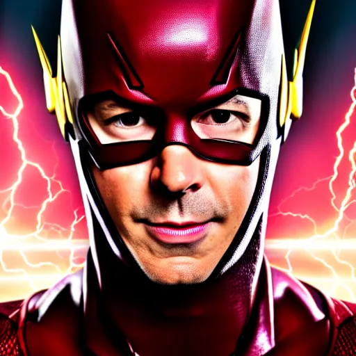 Image similar to adam scott as the flash, photo, detailed, 4 k