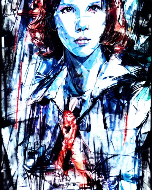 Image similar to millie bobby brown by yoji shinkawa