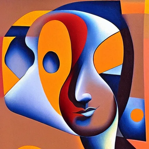 Image similar to woman woman as the natural landscape, her curves form the mountains and rivers of this land, high quality art in the style of cubism and georgia o'keefe,