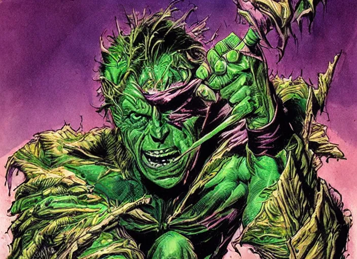 Image similar to green goblin illustration by mike ploog