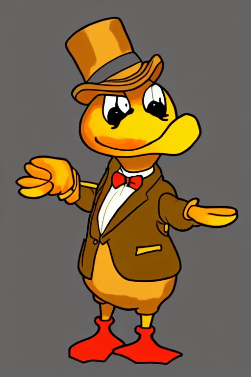 Prompt: A beautiful talking duck with a thousand voices, wearing a Garfield Bulldogs tee shirt, steam punk but sensitive, highly detailed with many colors, trending on artstation