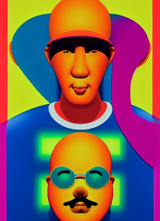 Image similar to self portrait by shusei nagaoka, kaws, david rudnick, pastell colours, airbrush on canvas, cell shaded, 8 k