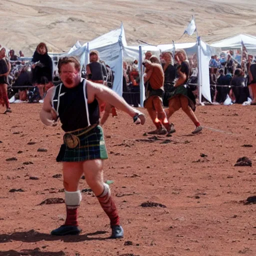 Image similar to highland games on mars