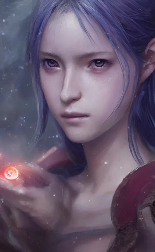 Prompt: a girl from final fantasy live action, naruto, evocative, mystical night, very very very very detailed, award winning, masterpiece digital painting by greg rutkowski, alex grey, artstation, 4 k wallpaper