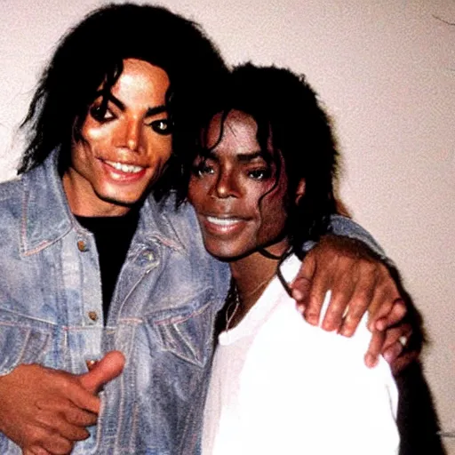 Prompt: michael jackson and jason malachi duet in recording studio