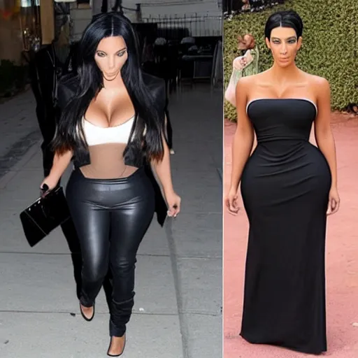 Image similar to black kim kardashian