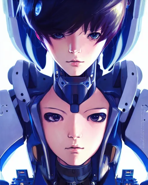 Image similar to portrait Anime Girl in mecha armor in night tokyo Sharp fine face pretty face, realistic shaded Perfect face, fine details. Anime. cyberpunk realistic shaded lighting by katsuhiro otomo ghost-in-the-shell, magali villeneuve, artgerm, rutkowski Jeremy Lipkin and Giuseppe Dangelico Pino and Michael Garmash and Rob Rey