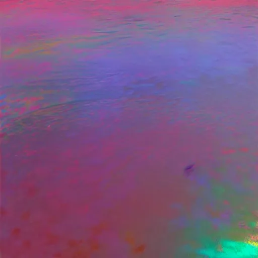 Prompt: iridescent puddle of latex oil