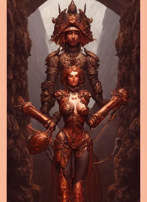 Image similar to digital _ painting _ mistress of the copper mountain _ filipe _ poles _ and _ justin _ gerard _ symmetrical _ fantasy _ very _ detailed _ realistic _ complex _ port