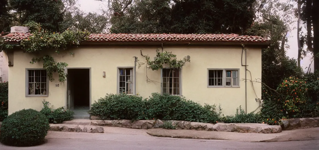 Prompt: small house designed by julia morgan. fujinon premista 1 9 - 4 5 mm t 2. 9. portra 8 0 0.