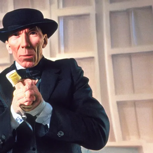 Image similar to pete postlethwaite as austin powers, movie still