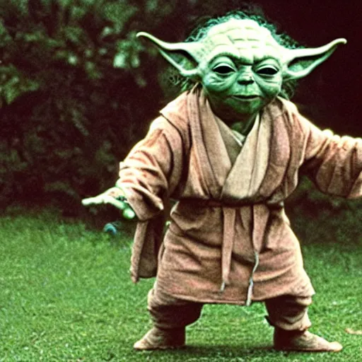 Image similar to yoda performing at woodstock