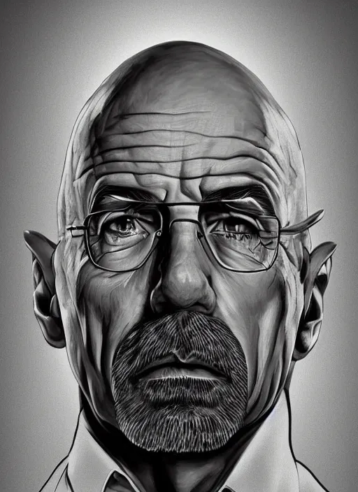 Image similar to character portrait of Joe Rogan playing Walter White, digital art, trending on artstation, 4k