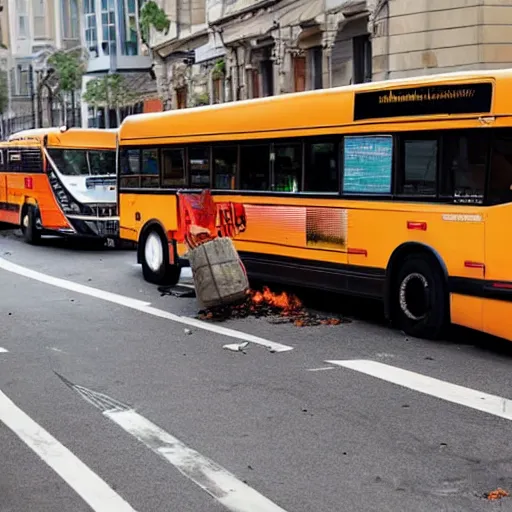 Image similar to bus explodes