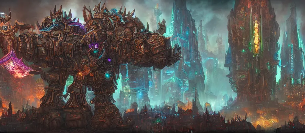 Image similar to world of warcraft futuristic, hyper detailed, cyberpunk