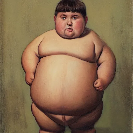 Image similar to a portrait of the fattest boy ever