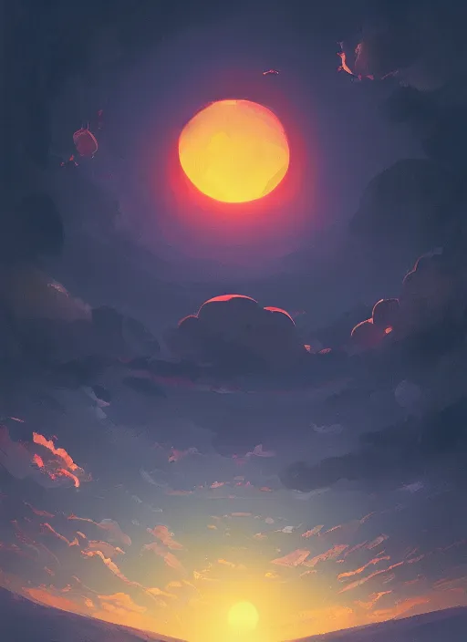 Prompt: Clouds in the shape of a peach, giant insects, digital painting by Alena Aenami, Alena Aenami, Alena Aenami, Alena Aenami, serene, artstation, concept art, 8k