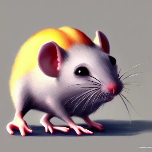 Image similar to cute rat pixar concept art trending artstation oil painting