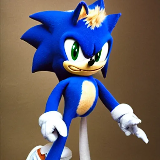 Image similar to plush sonic, 1999 photo