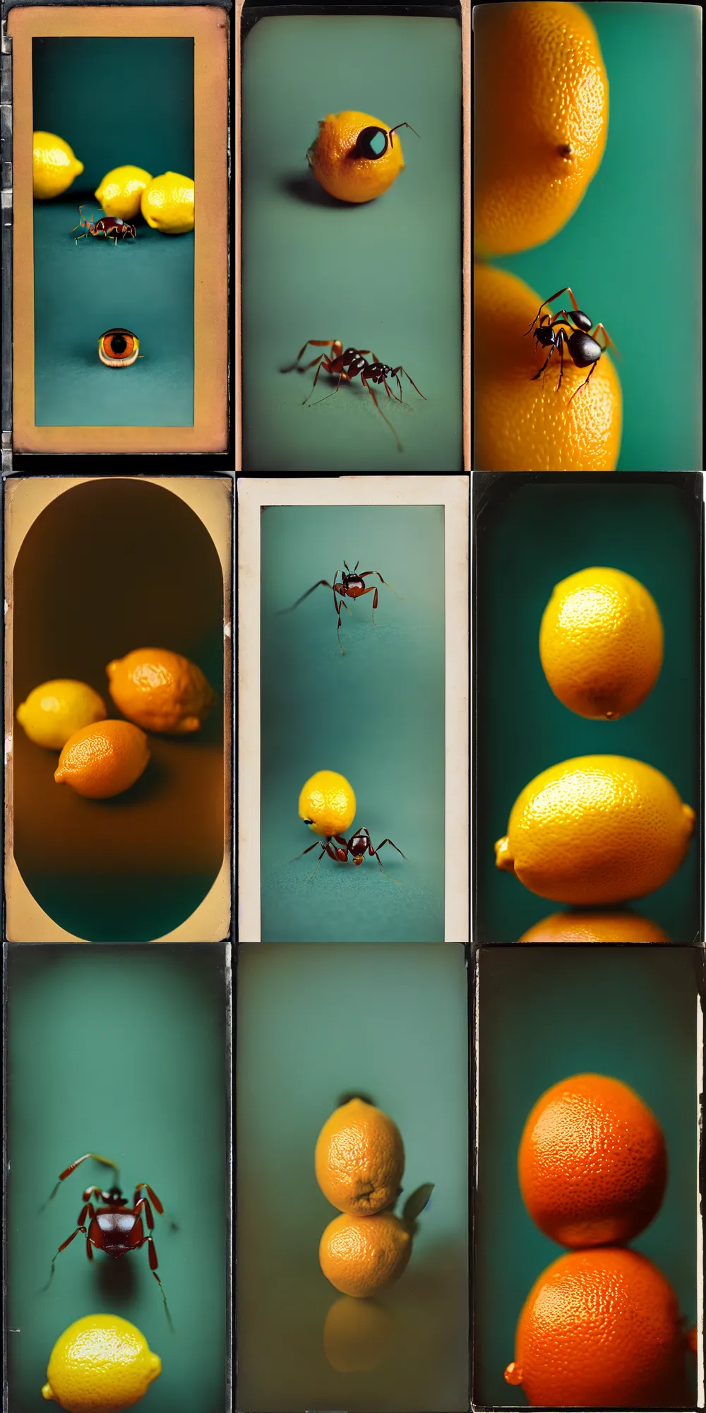 Prompt: kodak portra 4 0 0, wetplate, ant's eye view, 8 k, shot of a highly detailed, britt marling style, colour still - life portrait of a lemon looks like a handsome 8 year old boy, teal and orange, muted coloures