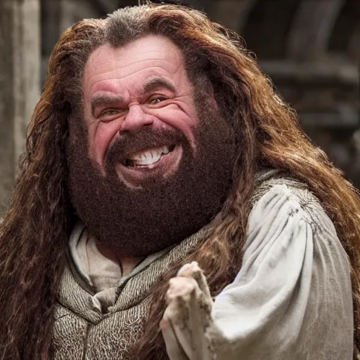 Prompt: Warwick Davis as Hagrid