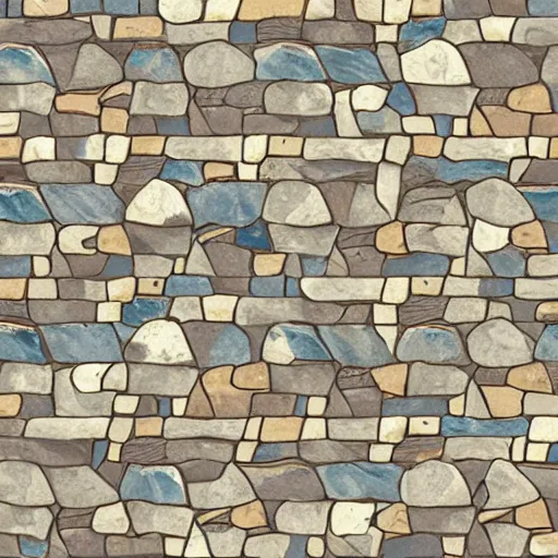 Image similar to stone floor texture, cartoon style, hand painted, tileable