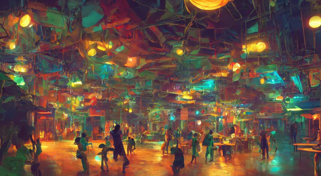 Image similar to bazaar zouk oriantal multicolorful sky shine place mosquet painting stylized digital video game icon global illumination ray tracing 8 k hd resolution, by ilya kuvshinov and cushart krentz and gilleard james