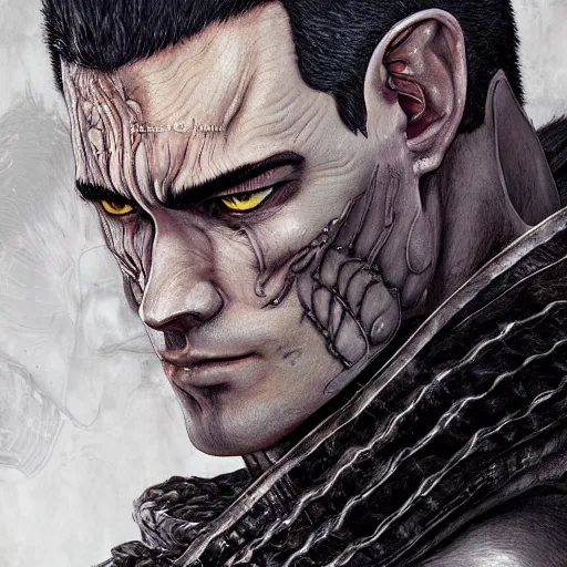 Prompt: portrait of guts from berserk,, extremely detailed, made by wlop, maxwell boas, Sakimi chan