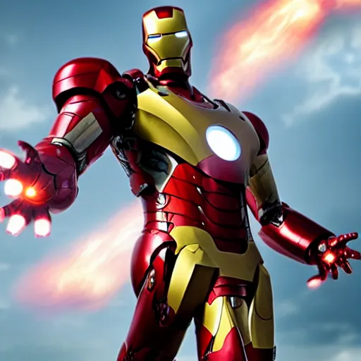 Image similar to iron man suit with heavy battle damage, 4k realistic photo