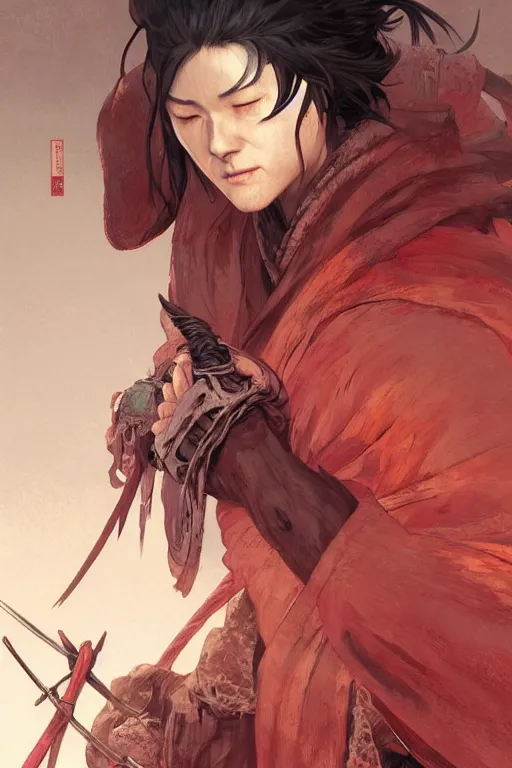 Image similar to Sekiro, digital painting, highly detailed, artstation, concept art, illustration, smooth, sharp focus, art by artgerm and greg rutkowski and alphonse mucha and loish and WLOP