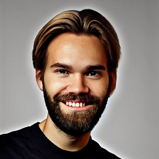 Prompt: portrait of pewdiepie