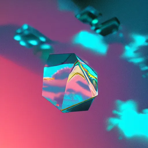 Image similar to vivid dream of recursive pain, eerie and menacing, quartz, water, gold, ruby, sapphire, quicksilver, vaporwave, realistic, HDR, render