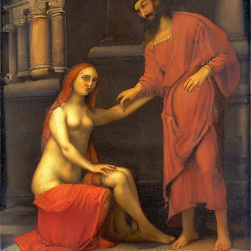 Prompt: salome with the head of saint john the baptist