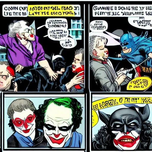 Prompt: grandma joker fighting batman